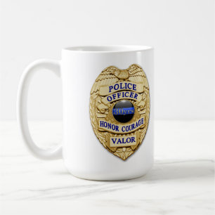 Mug Ligne Bleue Mince - 30 ans d'insigne de police