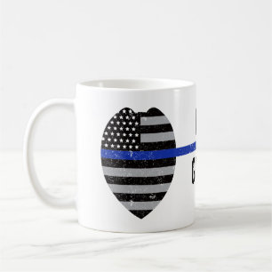 Mug Ligne Bleue Mince, J'Ai Tes Six, Maman De Police