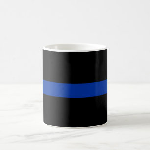 Mug ligne bleue mince loi de police
