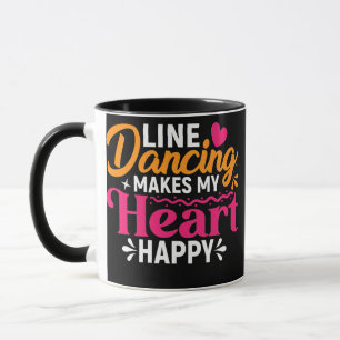 Mug Ligne Dancing Citation Dancer Pun Conception du te