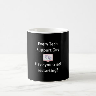 Mug Ligne de support technique amusante