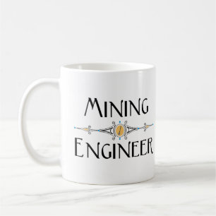 Mug Ligne décorative de l'ingénieur minier