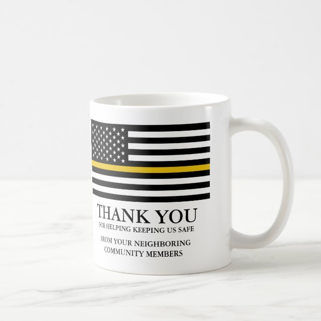 Mug Ligne d'or mince| Merci personnalisé d'envoi de po (Droite)
