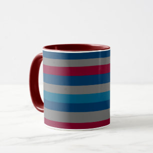 Mug ligne moderne Bordeaux motif