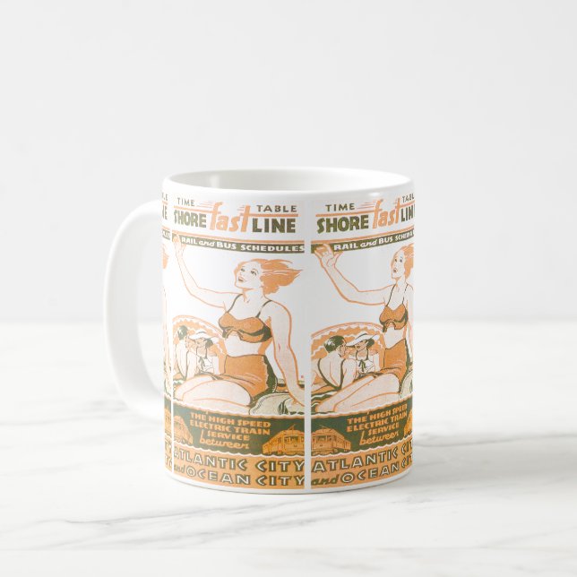 Mug Ligne rapide horaire de rivage (Devant gauche)