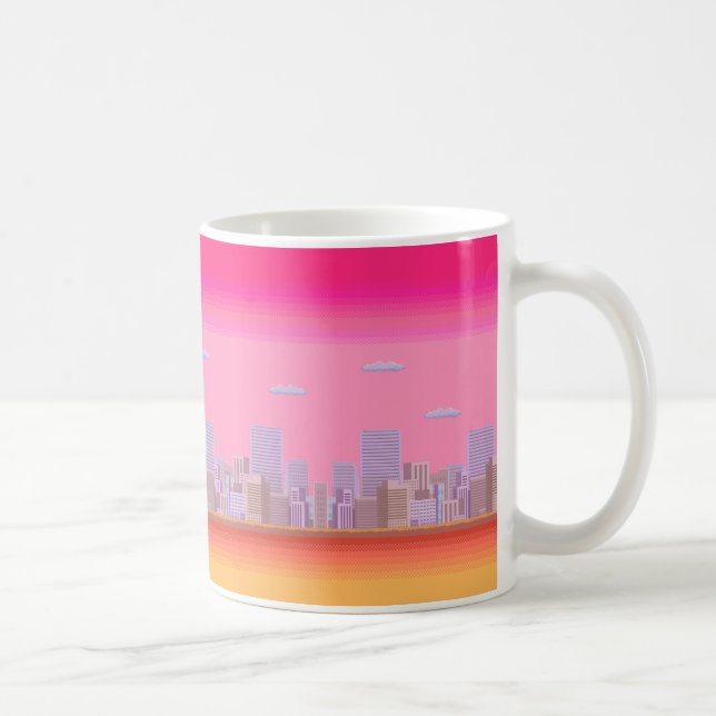 Mug Ligne Skyline 8 bits (Droite)