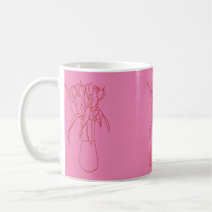 Mug Ligne Tulip Moderne Illustration Originale Pour El