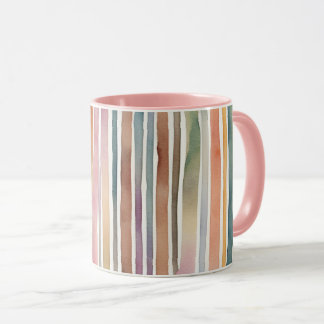 Mug Lignes aquarelles colorées