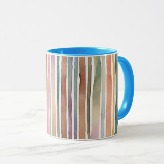 Mug Lignes aquarelles colorées