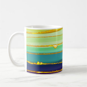 Mug Lignes arc-en-ciel : composition de luxe abstraite