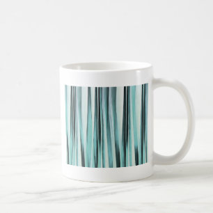 Mug Lignes bleues cyan motif de Stripey d'océan