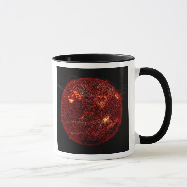 Mug Lignes de champ magnétique sur le Soleil 3 (Droite)