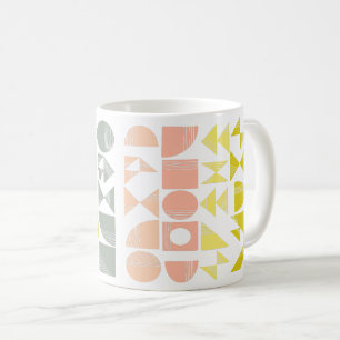 Mug Lignes de formes géométriques simples dans le cora