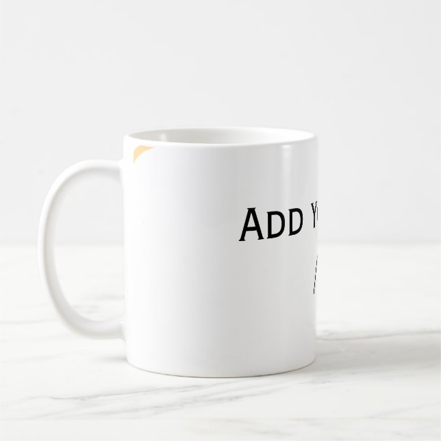 Mug lignes de texte de message de nom de bordure espag (Gauche)