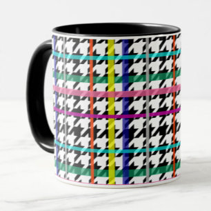 Mug Lignes Multicolores Sur La Conception De Houndstoo