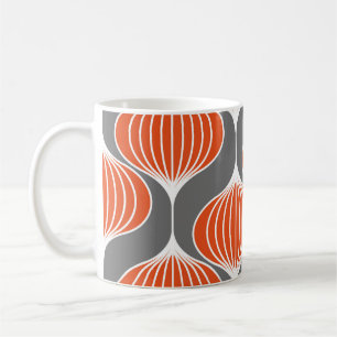 Mug Lignes ondulées : motif vintage géométrique.