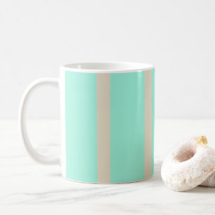 Mug Lignes rayées bleu pastel clair et gris