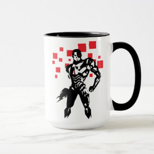 Mug Ligue de Justice Cyborg Digital Noir Pop Art
