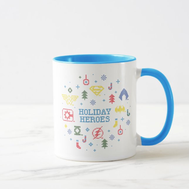 Mug Ligue de Justice "Héros de Vacances" Faux Cross-St (Droite)