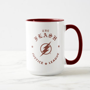 Mug Ligue de Justice   L'Emblème Flash Retro Lightning