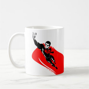 Mug Ligue de Justice   Superman Flying Noir Pop Art