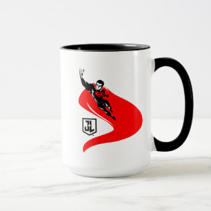 Mug Ligue de Justice   Superman Flying Noir Pop Art