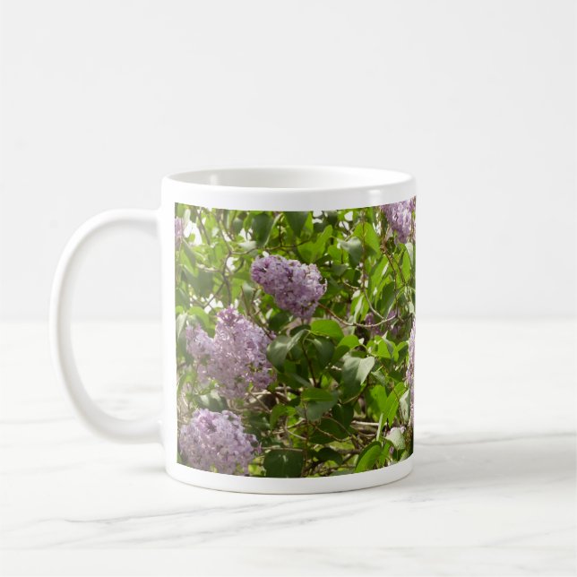 Mug Lilac Bush Belles fleurs de printemps violettes (Gauche)
