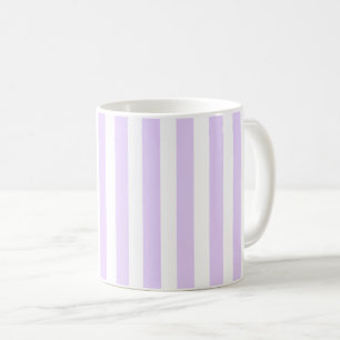 Mug Lilac violet et blanc bonbons rayures