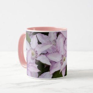 Mug lilas, clematis, belle, fleur, fleur lilas,