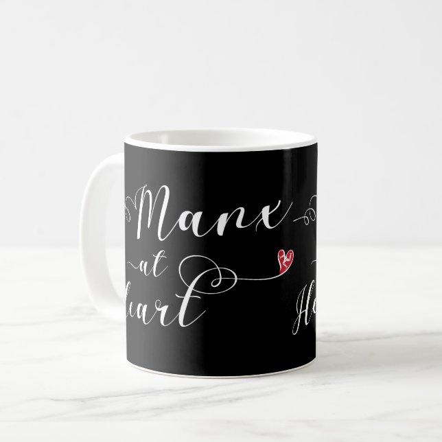 Mug L'île de Man Manx au coeur (Devant gauche)