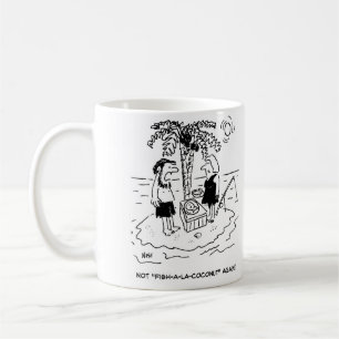 Mug L'île déserte. Le repas est Fish a la Coconut.