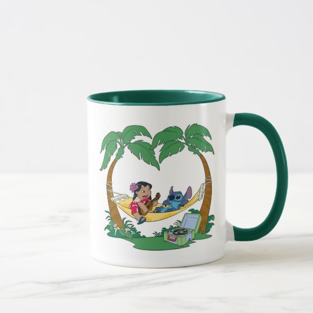 Mug Lilo & Stitch Lilo Stitch sur un hamac (Droite)
