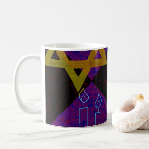 Mug L'image à thème Hanukkah de SlipperyJoe's jaune do