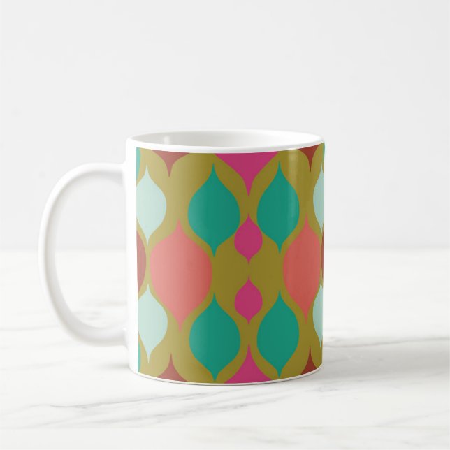 Mug Lime moderne du milieu du siècle géométrique (Gauche)