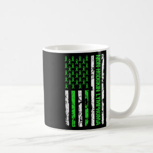 Mug Lime vert non Hodgkin Lymphoma drapeau