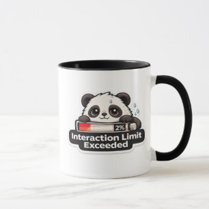 Mug Limite d'interaction dépassée Conception Panda