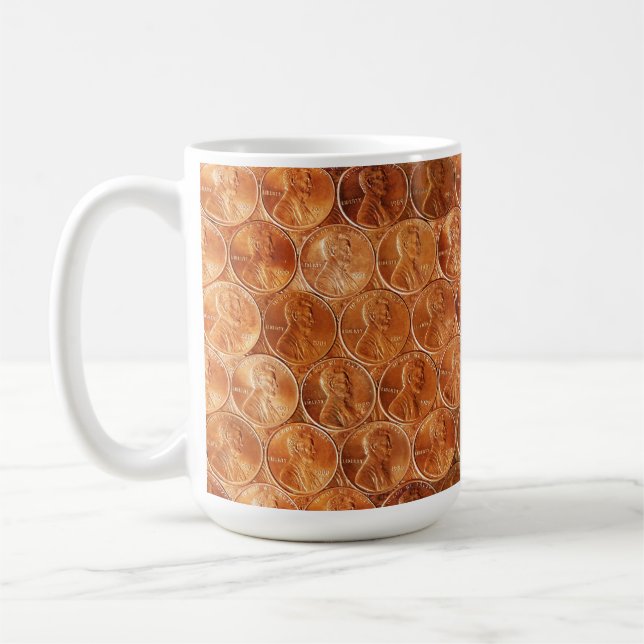 Mug Lin Lincoln Penny/Penny Cuivre pièce US Penny 2 (Gauche)