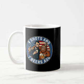 Mug Lincoln il y a 4 Shots et 7 Bières Boit