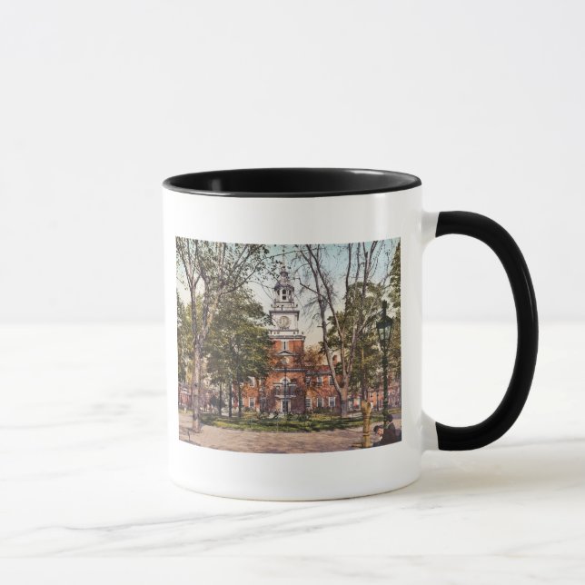 Mug L'indépendance Hall Philadelphie, cru 1900 de PA (Droite)