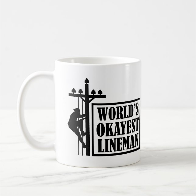 Mug Lineman la plus Okayest dans le monde, Citation de (Gauche)