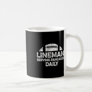 Mug Lineman Serving Pancakes Daily Football Offensive