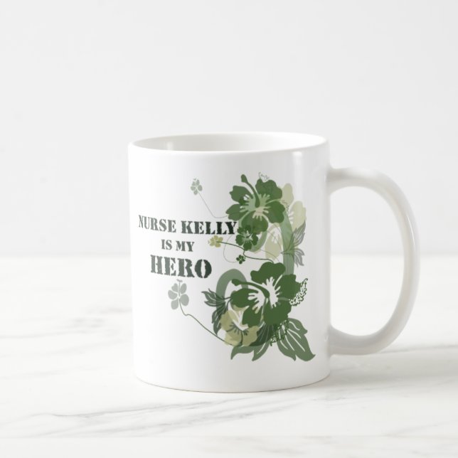 Mug L'infirmière Kelly est mon héros (Droite)