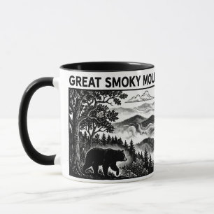Mug Linogravure Parc des Grandes Montagnes fumées