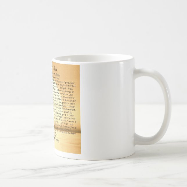 Mug L'inspiration de Mug=Daily de café de poème de (Droite)