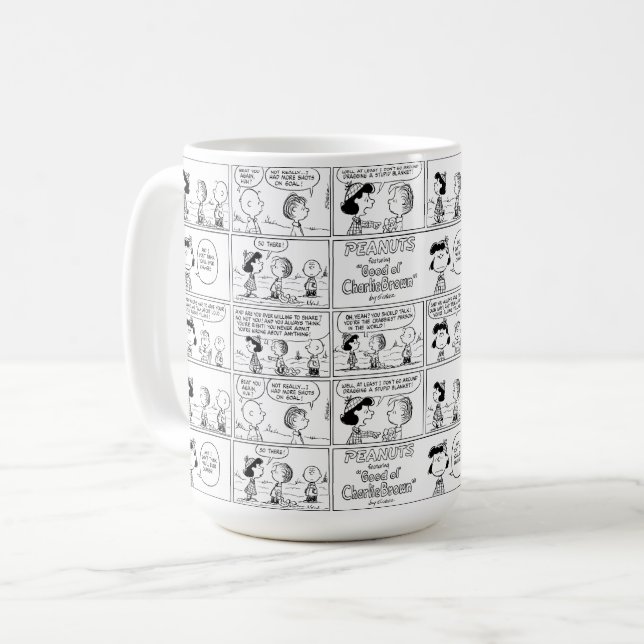Mug Linus raconte Lucy Elle est Crabby (Devant gauche)