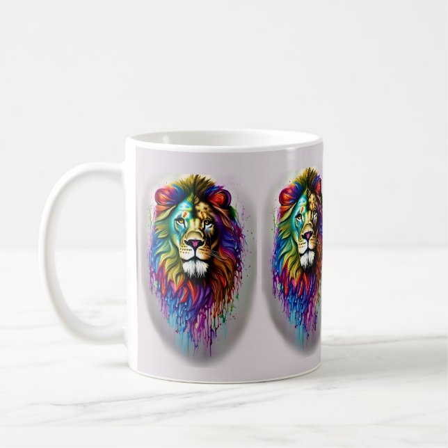 Mug Lion à l'arc-en-ciel couleur Imaginaire (Gauche)