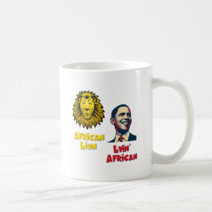 Mug Lion africain africain d'Obama Lyin