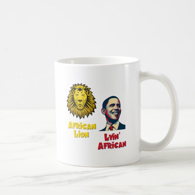 Mug Lion africain africain d'Obama Lyin (Droite)