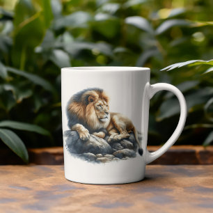 Mug Lion africain Regal reposant sur un rocher - Aquar