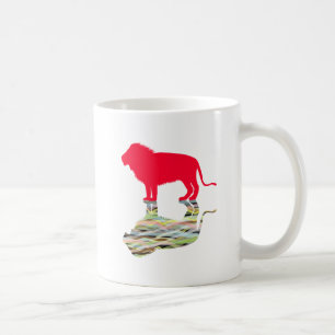 Mug Lion avec réflexion (rouge)